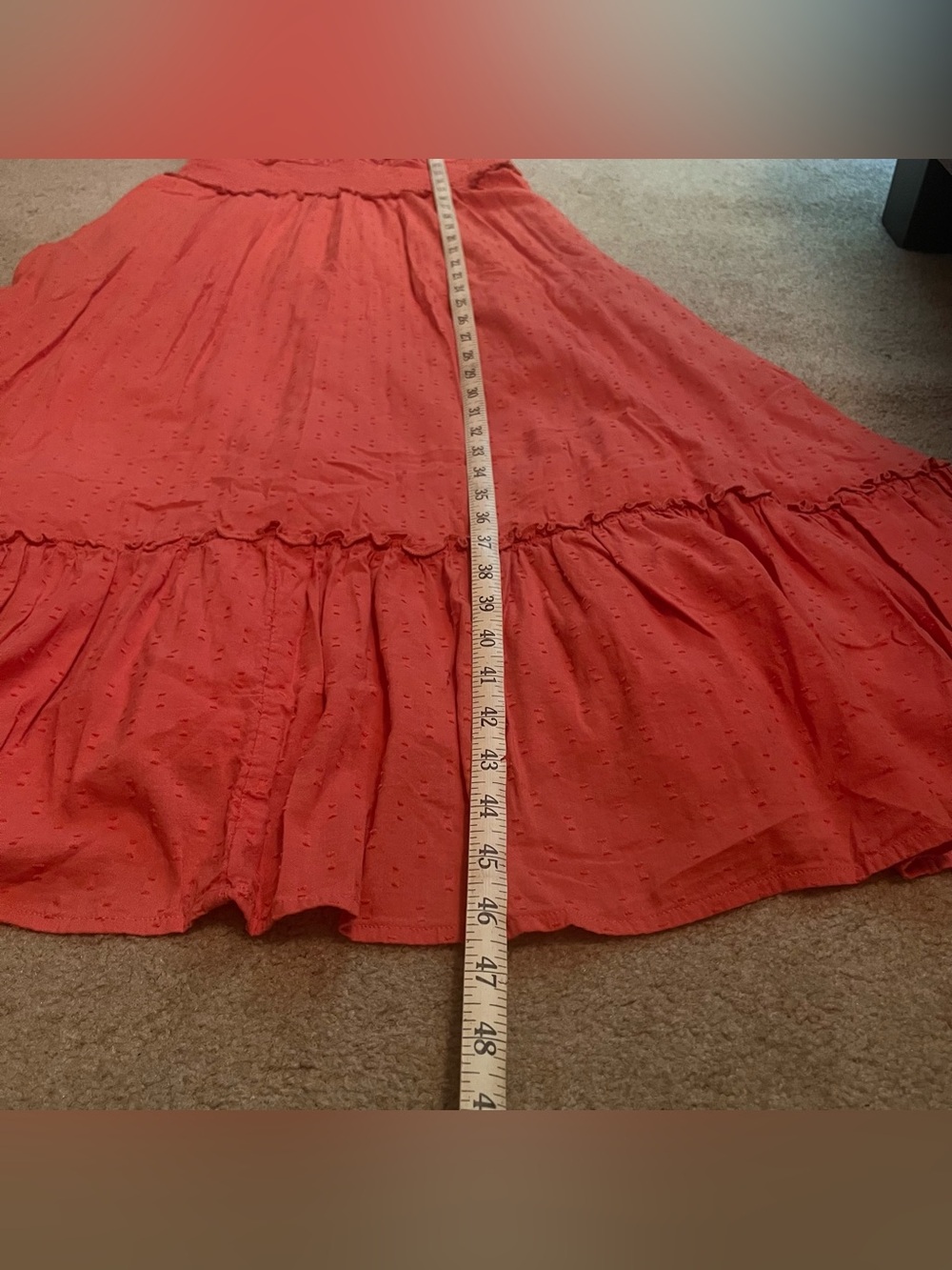 Old Navy Petite Coral Maxi Dress with Smocked Waist & Puff Sleeves - Picture 16 of 16